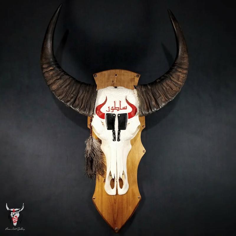 جمجمه گاومیش با طرح دلخواه