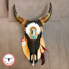 جمجمه گاو نقاشی طرح سرخپوست جوان