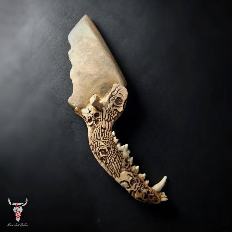 چاقوی فک طرح جمجمه و عقاب