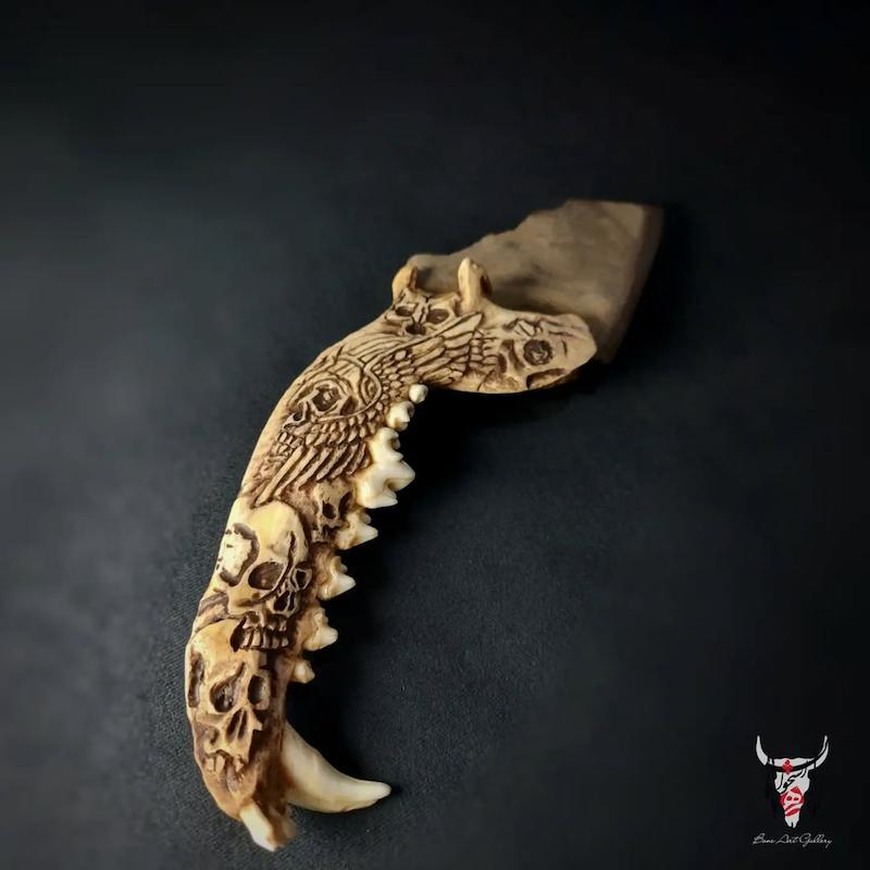 چاقوی فک طرح جمجمه و عقاب