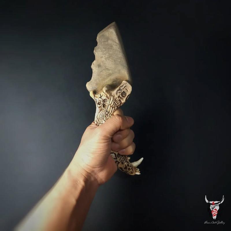 چاقوی فک طرح جمجمه و عقاب
