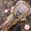 جمجمه گاومیش نقاشی طرح سرخپوست