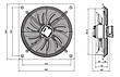 VIK-50G60-4S-H هواکش هفت پر فلزی ایلکا با قاب-دمنده