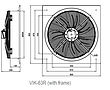  VIK-63R6T3 فن ایلکا هفت پر فلزی با قاب-مکنده