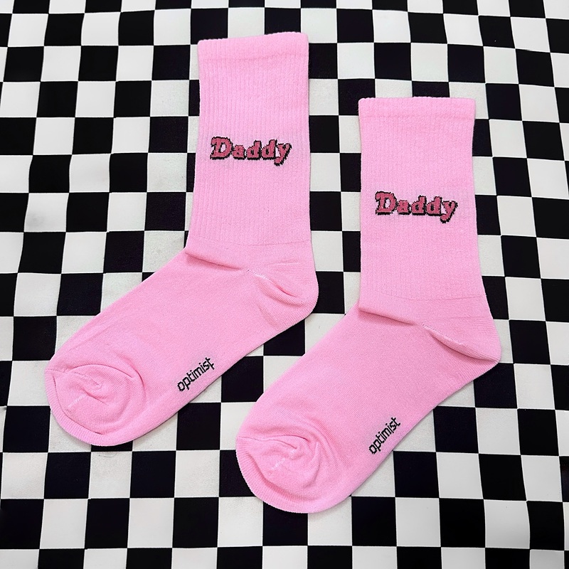 جوراب daddy صورتي