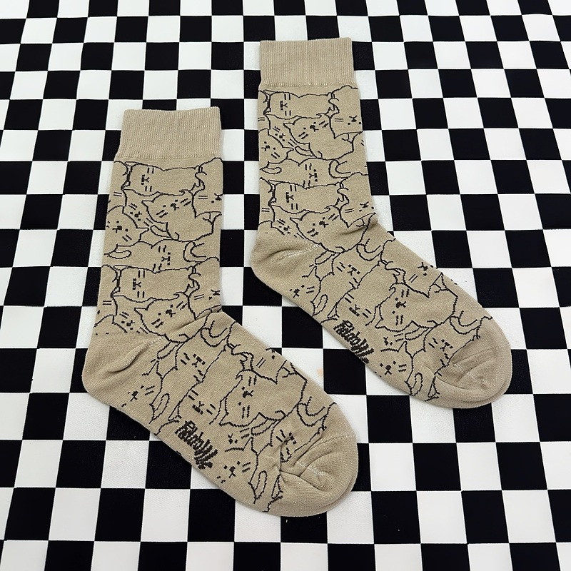 جوراب گربه هاي زياد نخودي(كش پنج سانتي)