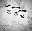 جوراب leave me alone سفيد(سمت راست)