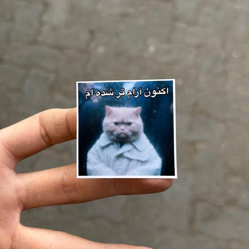 استيكر " اكنون آرامتر شده ام"