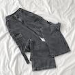 شلوار کارگو زنانه برشکا (Bershka) طوسی سنگشور بگ جیب‌دار | Wide Leg