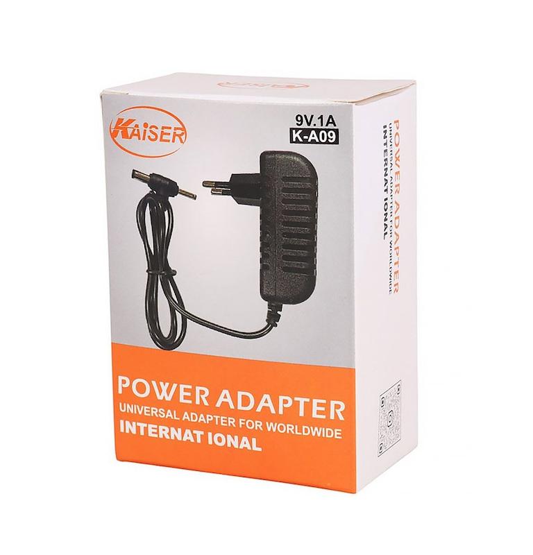 آداپتور ۹ ولت ۱ آمپر کایزر مدل KAISER K-A09