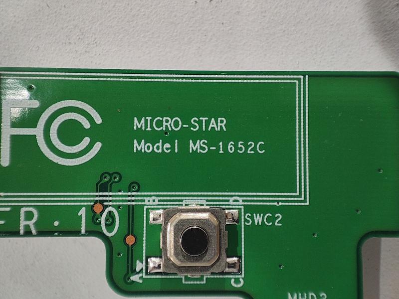برد تاچ پد لپ تاپ MSI GX630