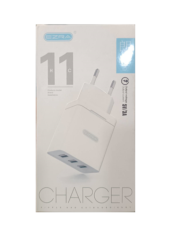 کلگی شارژر دیواری 5ولت 3آمپر ازرا مدل HC-11 سه خروجی USB توان خروجی 15 وات