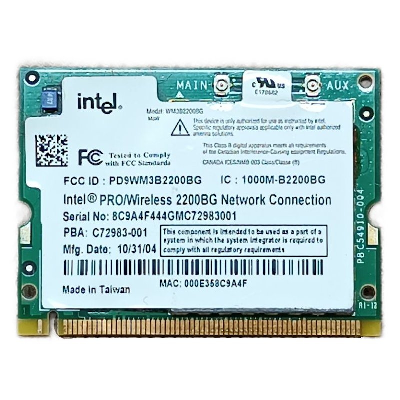 ماژول وای فای Intel PRO/Wireless 2200BG