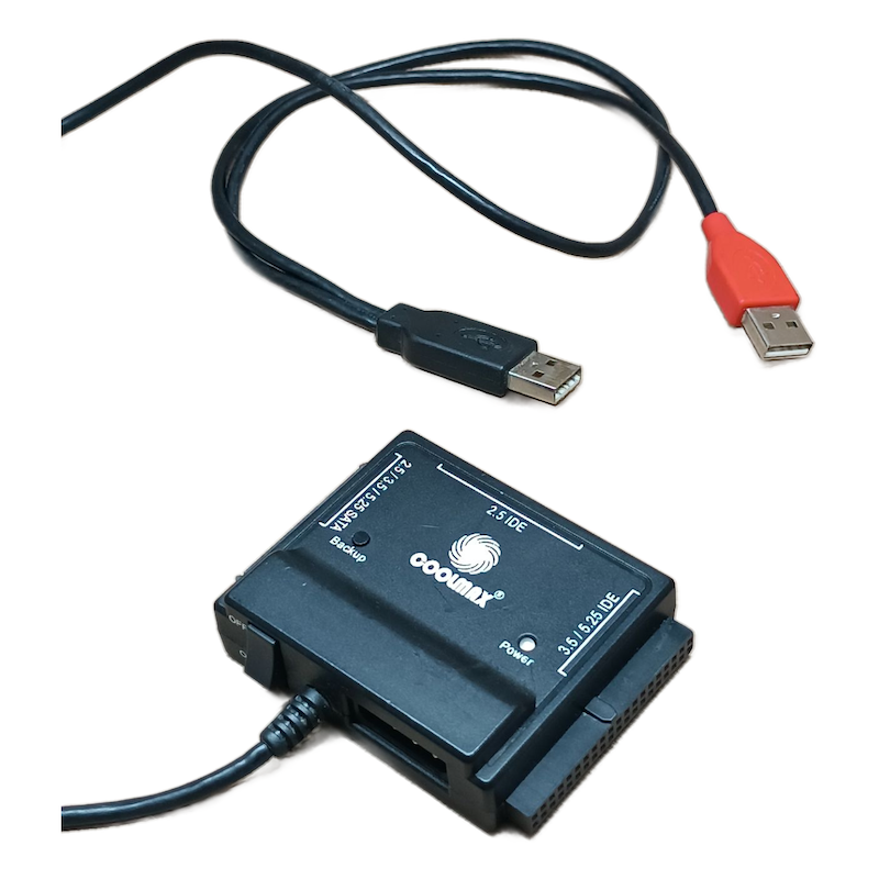 مبدل USB 2.0 به IDE و SATA مدل Coolmax | تبدیل هارد 2.5 و 3.5 اینچ | مناسب HDD و DVD