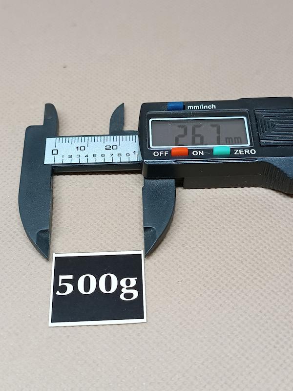استیکر 500G ابعاد 2x2