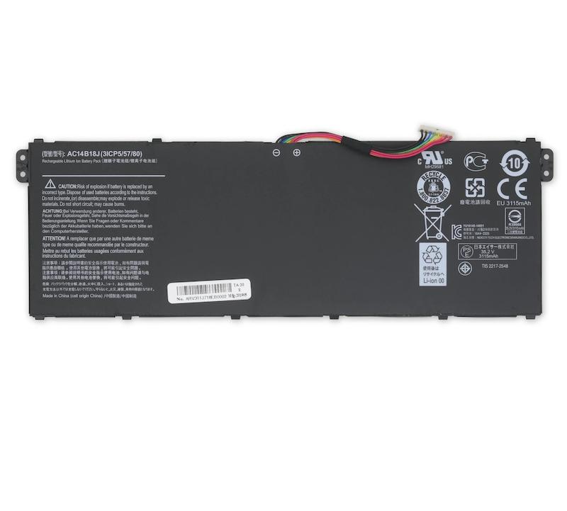 باتری لپ تاپ ایسر Acer AC14B18J ظرفیت 36.7Wh ولتاژ 11.31V استوک