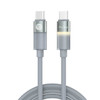کابل فست شارژ و دیتا Type-C به Type-C پرووان مدل PCC158 60W طول 1.2 متر