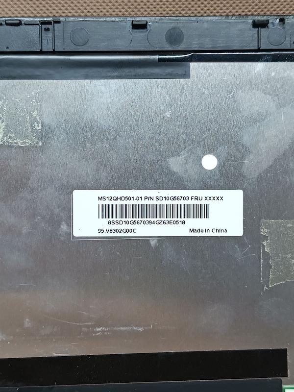 صفحه نمایش 12 اینچی تبلت Lenovo ThinkPad X1 Tablet مدل MS12QHD501-01