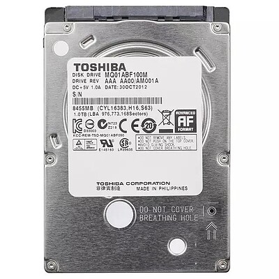 هارد لپ تاپ Toshiba ظرفیت 1TB