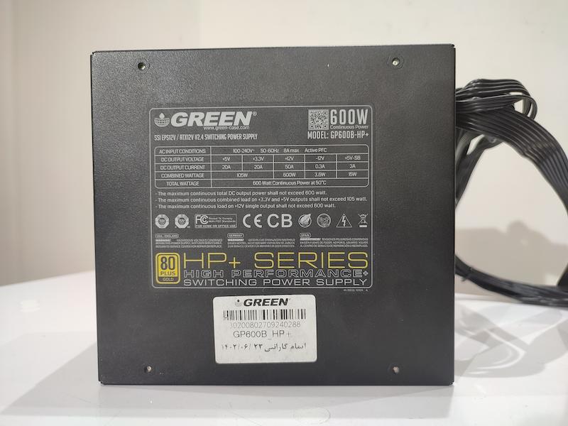 پاور نیمه ماژولار Green مدل GP600b_HP