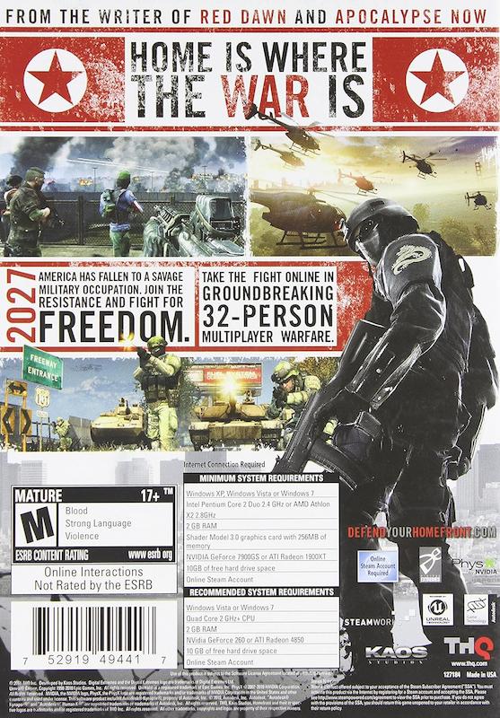 بازی کامپیوتر Homefront