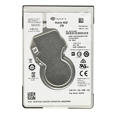 هارد لپ تاپ Seagate ظرفیت 2TB