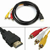 کابل تبدیل HDMI به AV سه فیش 1.5 متری