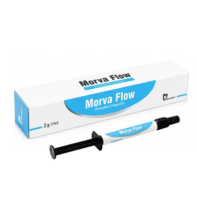 <img src="morvabon-morva-flow-composite-2g-syringe.jpg" alt="کامپوزیت فلو مروابن سرنگ ۲ گرمی - کامپوزیت مایع برای ترمیم‌های زیبایی و بیس و لاینر">