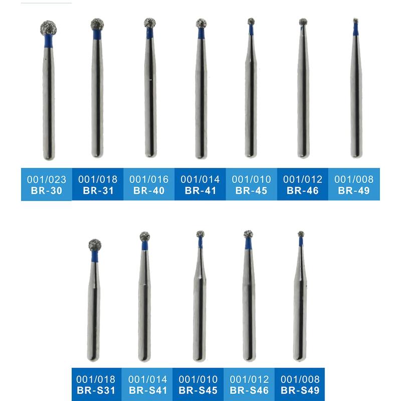 فرز الماسی مدل روند توربین 10 عددی - Dental Diamond Burs 