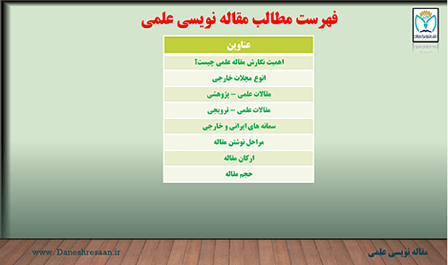 مقاله نویسی علمی