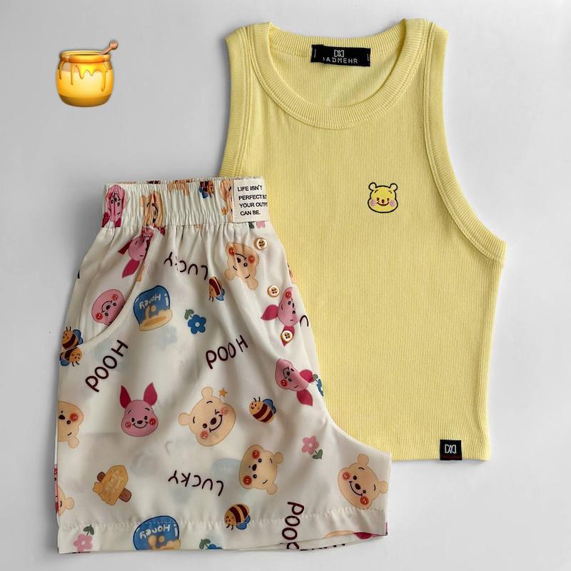 ست شلوارک و کراپ