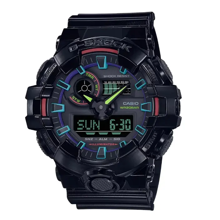 ساعت مچی عقربه‌ای مردانه کاسیو مدل GA-700RGB-1ADR
