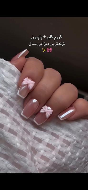 ست فرنچ کروم پاپیونی