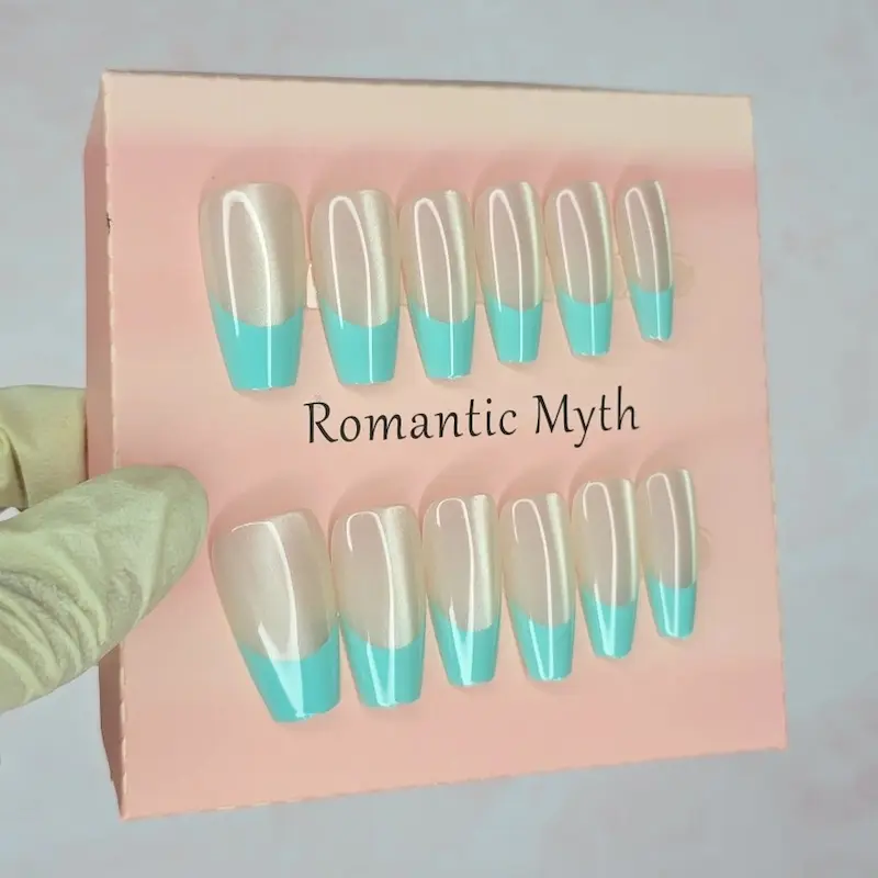 ست وارداتی ایس فرنچ فیروزه ای