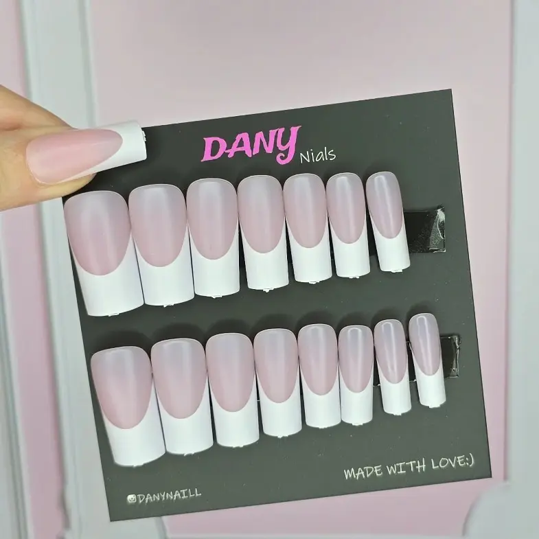 ست فرنچ بیس صورتی مربع(پک 15 عددی)