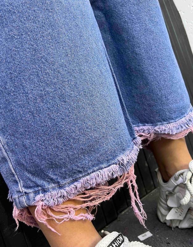شلوار واید تینت صورتی تیره 550