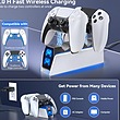 PS5 Controller Charging Station with EU Power Supply, PS5 Charging Station 2 Hours Quick Charging for PS5 Controller & Edge Controller