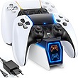 PS5 Controller Charging Station with EU Power Supply, PS5 Charging Station 2 Hours Quick Charging for PS5 Controller & Edge Controller