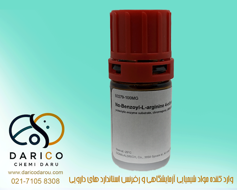 هیدروکلراید Nα-بنزوئیل-L-آرژنین ۴-نیتروانیلید Nα-Benzoyl-L-arginine 4-nitroanilide hydrochloride B3279