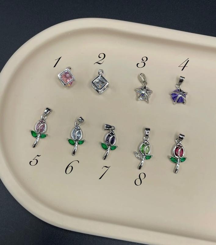 گردنبند سوارسکی گل رز و ستاره