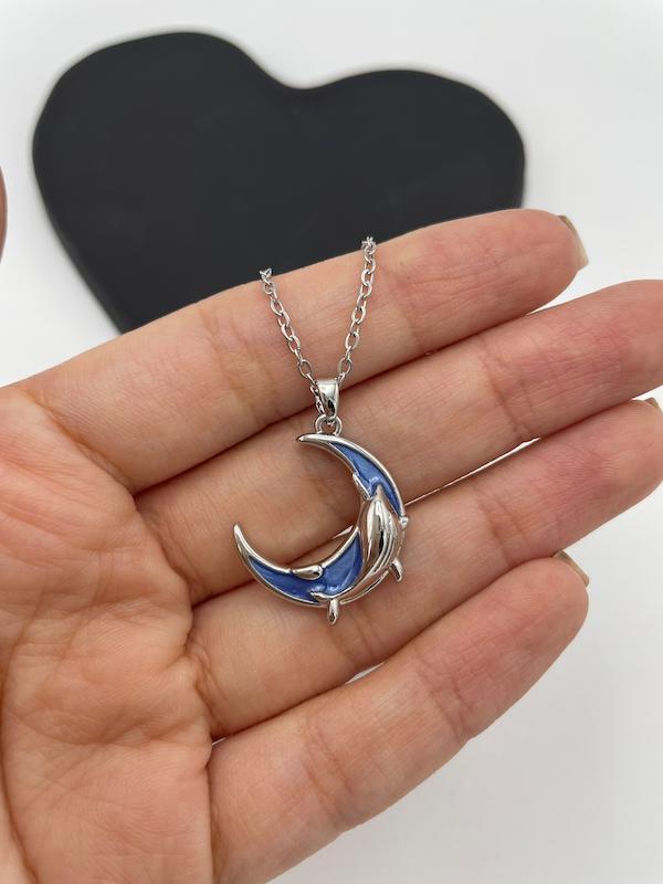 گردنبند دلفین ماه سوارسکی