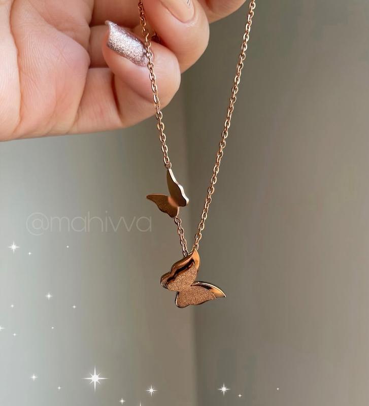 گردنبند پروانه استیل