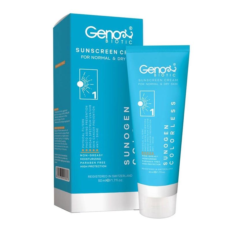 ژنوبایوتیک کرم ضد آفتاب (مناسب پوست های خشک و معمولی) spf 50