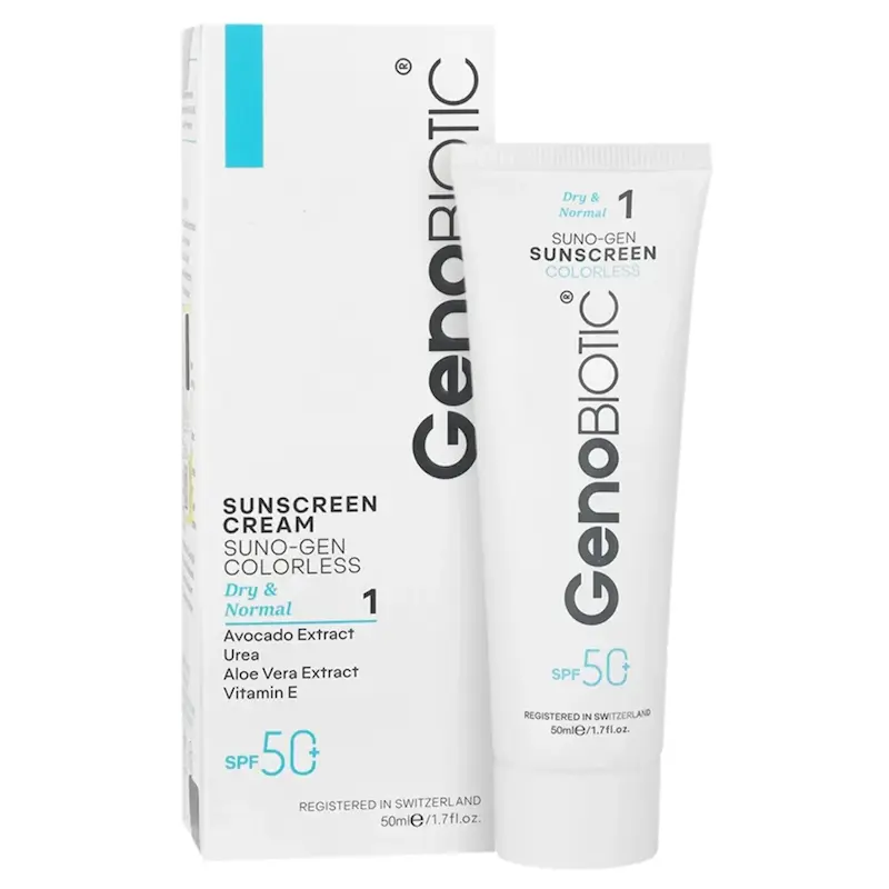 کرم ضد آفتاب پوست خشک SPF50 سانوژن ژنوبایوتیک