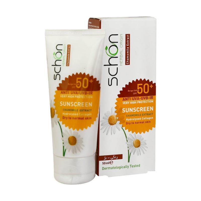 کرم ضدآفتاب رنگی پوست خشک و نرمال SPF50 شون
