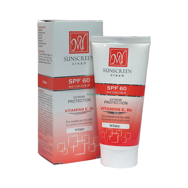 کرم ضد آفتاب مناسب پوست خشک و معمولی بی رنگ SPF60 مای