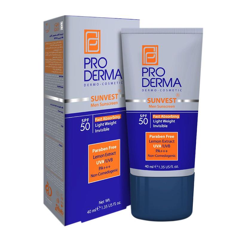 پرودرما ضد آفتاب مخصوص آقایان فاقد چربی SPF50 