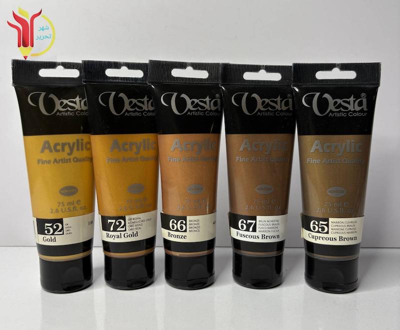 رنگ اکریلیک 75 ml متالیک وستا