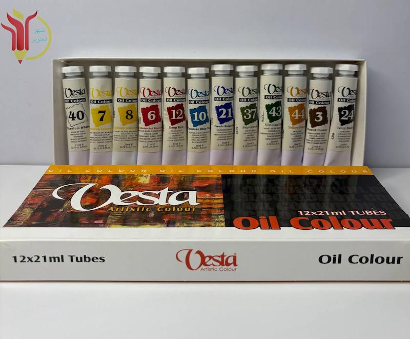 رنگ روغن ۱۲رنگ 21ml وستا 