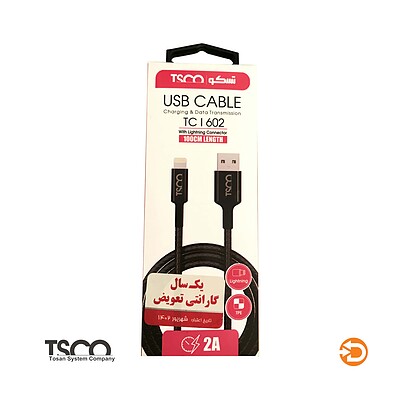 کابل تبدیل USB به لایتنینگ تسکو مدل TC I 602 طول 1 متر TSCO